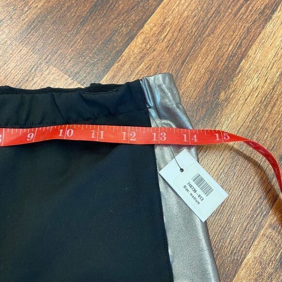 Norma Kamali Women's Black Elastic Waist Pull On Silver Side Leggings Medium NWT - Picture 6 of 8